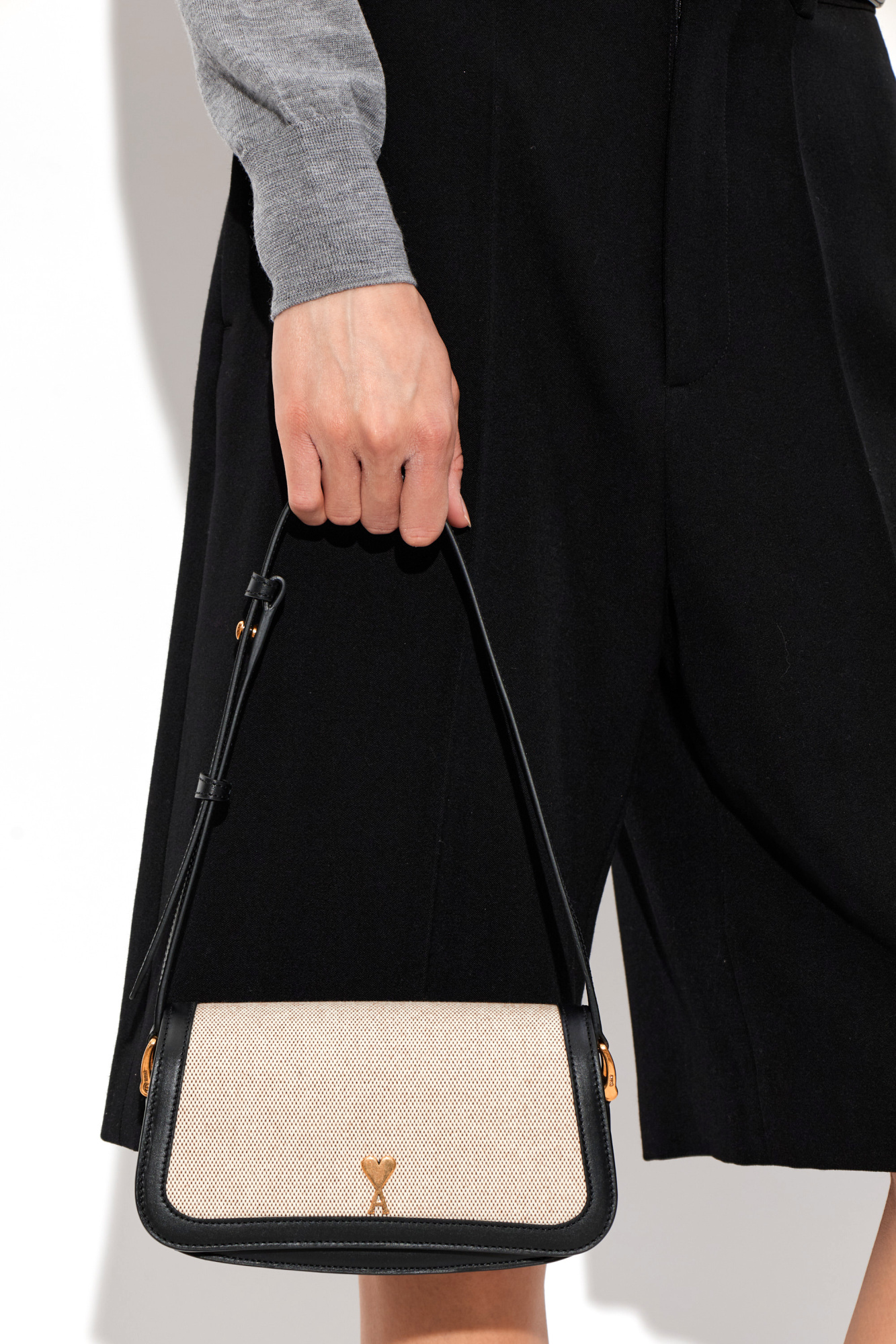 Cream Shoulder bag 'Paris Paris' Ami Alexandre Mattiussi - Vitkac